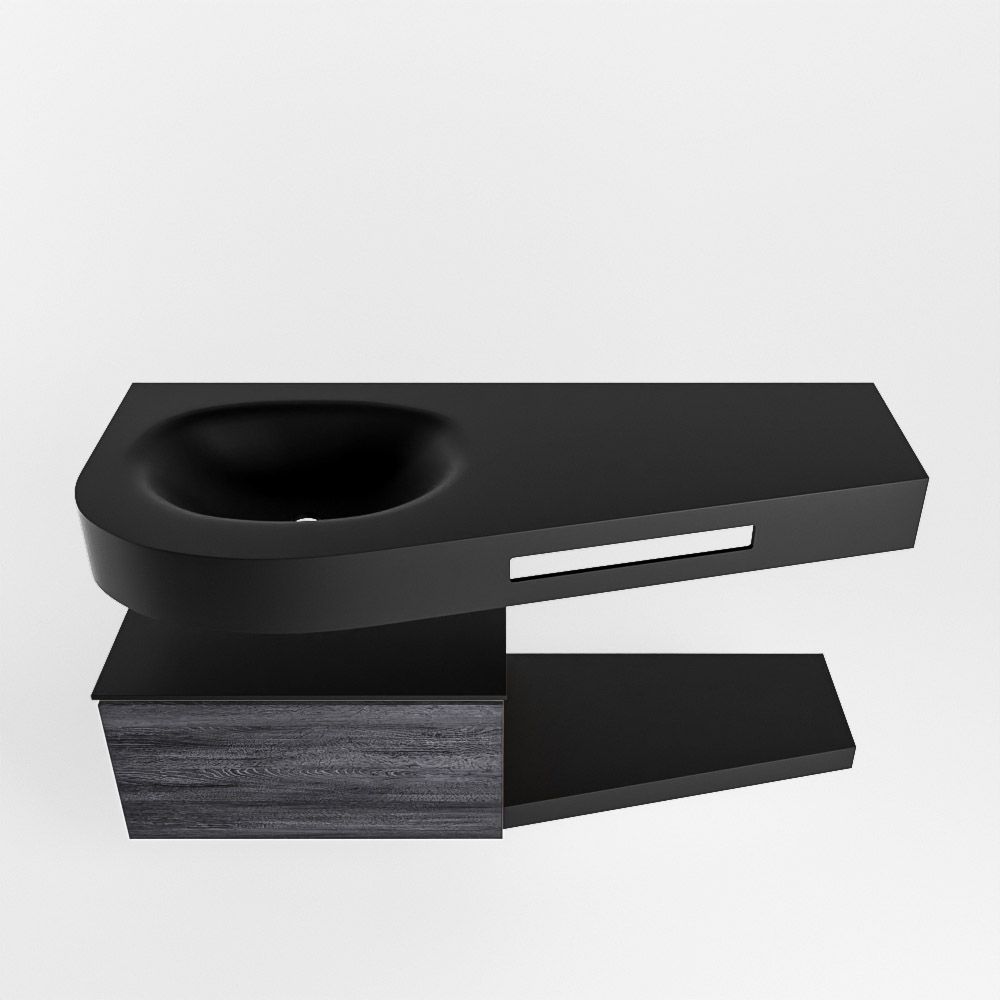 Mondiaz Riva Dulcet badkamermeubel links 120cm Urban Antracite