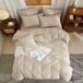 Muslin Beddengoed Set van Katoen en Linnen - Beige - Eenpersoons - 135 x 200 cm
