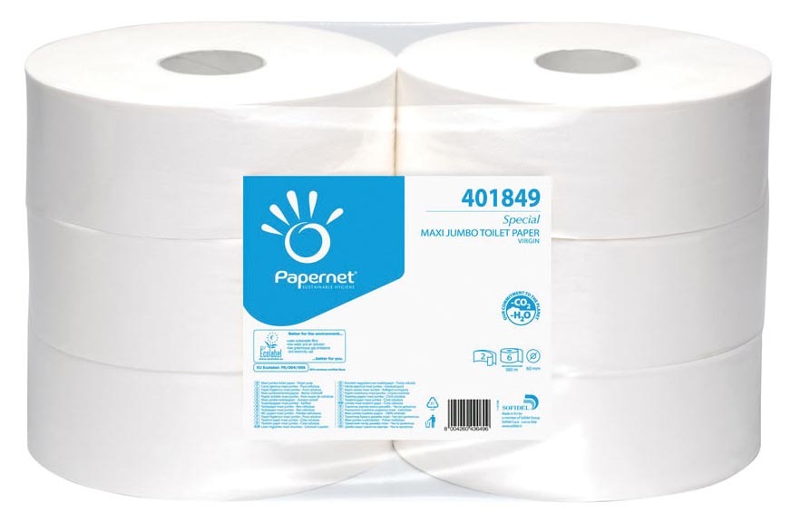 PAPERNET Toiletpapier Maxi Jumbo 2-laags 6 rollen