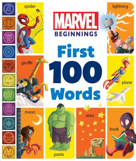 Marvel Beginnings: First 100 Words (Board book)