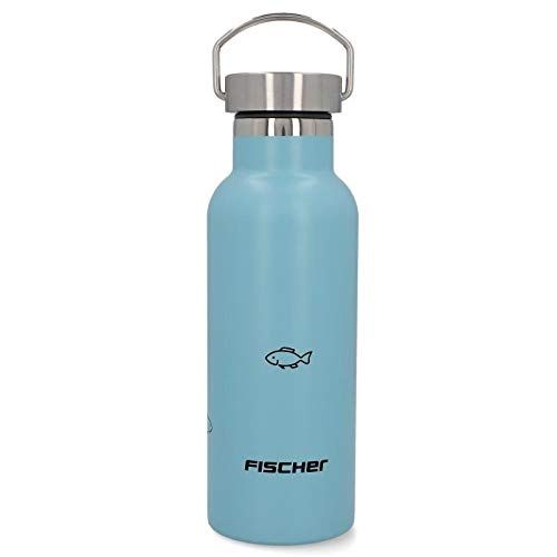 FISCHER Drinkfles roestvrij staal 500 ml | kinderen | schroefdop | geschikt voor levensmiddelen, blauw
