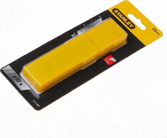 STANLEY Afbreekmesjes 25mm - 10 stuks/dispenser