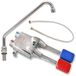 Ensemble de robinetterie mélangeuse double pour applications industrielles, avec commande à pédale
