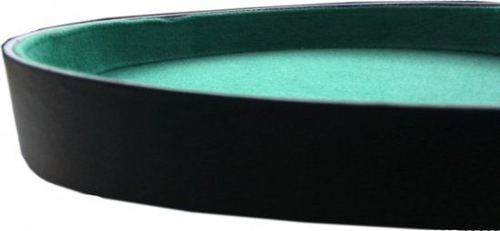 Longfield Dice Tray of Imitation Leather - 26 cm - Black/Green