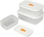Dailygoody - Set de 3 récipients alimentaires - Couvercles hermétiques - Crème