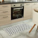 Atout Ciel Rechthoekig tapijt, cementtegels, 50 x 100 cm, zwart en wit