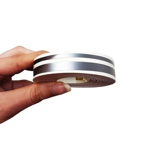 Quattroerre 4R Quattroerre.it 10507 Trim Strepen Dubbele Zelfklevende Strips voor Auto's, Zilver, 11 mm x 10 mt