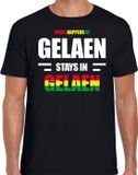 Bellatio Decorations Shoppartners Bv Geleen / Gelaen Carnaval verkleed outfit / t-shirt zwart voor heren - Limburg Carnaval verkleed outfit / kostuum - What happens in Gelaen stays in Gelaen L