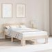 Maison Exclusive Cadre de lit avec tête de lit, finition naturelle, 120 x 200 cm, pin massif