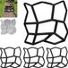 Sans marque 4x Moule de pavé - Moule de coulée de béton - Moule de dalle de jardin - Pavage décoratif - Ciment - Plastique - 35 x 35 cm - Noir
