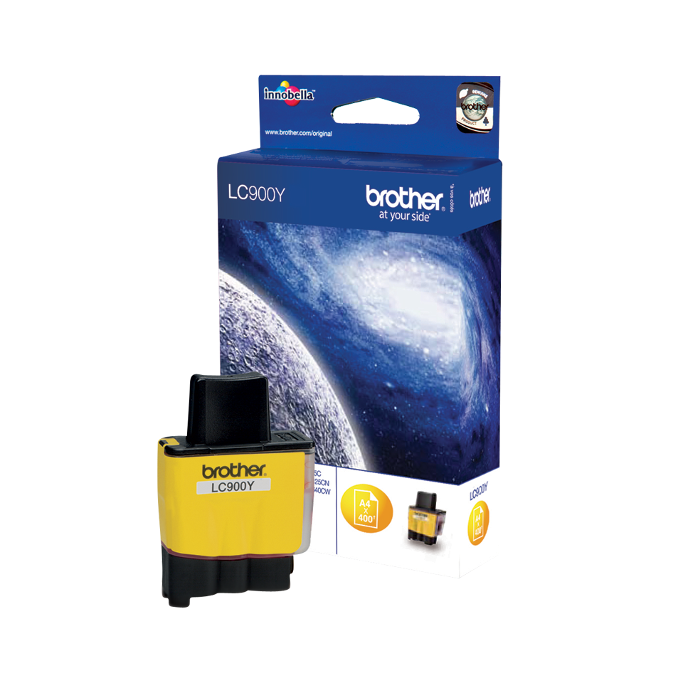 Brother LC900Y - Gele inktcartridge - Geschikt voor diverse Brother printers
