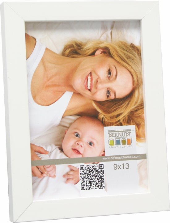 Deknudt Frames fotokader hout wit 1.4 cm breed fotomaat 20x30 cm