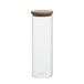 Icecat pot de stockage avec couvercle en bambou, verre, 1650 ml