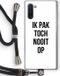 Case Company® - Samsung Galaxy Note 10 Case with Cord - Ik pak nooit op - Black - TPU