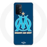 Maniacase Hoesjes voor Oppo A74 5G Olympique de Marseille OM blauw logo
