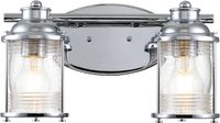 Kichler LED Badkamerarmatuur Ashland Bay | 2X E27 Max 60W | IP44 | Polished Chrome