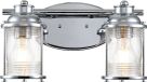 Kichler LED Badkamerarmatuur Ashland Bay | 2X E27 Max 60W | IP44 | Polished Chrome