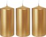 Trend Candles Bougie cylindrique/bougie pilier - 5x - doré - 6 x 12 cm - 40 heures de combustion