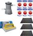 WAYS - Entretien piscine - 3x tapis solaires & pompe de filtration 2006 L/h & 6 filtres type II & brosse de nettoyage WAYS
