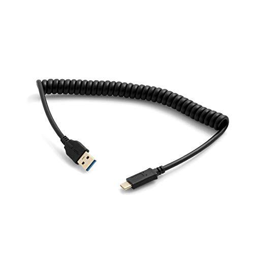 Systems Systeem-S USB-kabel type A 3.0 naar USB type C 3.1 spiraalkabel 40-60 cm