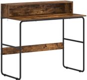 vidaXL Bureau met opslag Gerookt eiken 100 x 50 x 91 cm
