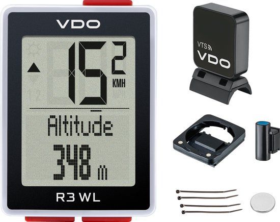 VDO R3 WL STS Fietscomputer - Caloriemeting - Trainingsfunctie - Nederlands