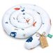 XXL coussin de lit traversin d'allaitement traversin de lit tour de lit coussin décoratif tour de lit serpent XL fait main Bleu marine avec arc-en-ciel 200 cm Certifié Oeko-Tex