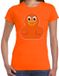 Bellatio Decorations Verkleed T-shirt dames - oranje - eend - Carnaval/themafeesten XL