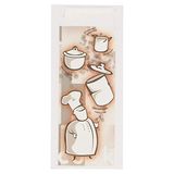 Garcia de Pou net in de tijd bestek Sachet Bon Appetit in doos, Airlaid, wit, 9 x 19,5 x 30 cm