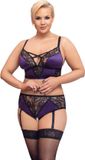 Cottelli CURVES Bralette met Jarretels Paars