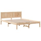 vidaXL Bedframe Massief Grenenhout Naturel Tweepersoons