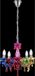 Globo Kroonluchter Cuimbra II - Multicolour - Acryldecoratie kristallen