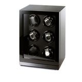 Raoul U Brown Art Déco Watch Winder for 6 Watches PianoBlack/Carbon Black