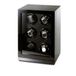 Raoul U Brown Art Déco Watch Winder for 6 Watches PianoBlack/Carbon Black