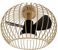 Naamloos Plafondventilator Wire Ø 40 cm beige zwart