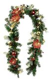 Dennenguirlande met led-lichtketting magnolia kegels dennenboom ballen bessen dennenboom kunstmatige decoratie slinger ketting dennenslinger kerstversiering X'Mas