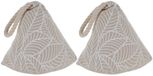 Luance Stopper - 2 stuks - 1 kg - beige - stof - witte jungle print - 15 cm