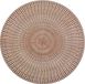 Zeller Placemat - 4x - rond - koperkleurig - met geponste gaatjes - Dia 41 cm