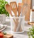 Kitease Porte-ustensiles de cuisine en métal robuste, design ajouré, 10,5 x 11 cm, Blanc (Produit de seconde main)