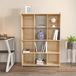 Stijlvolle eiken boekenplank, 92,5 cm B x 132 cm H x 30 cm D | 100% Melamine Coated Particle Board, 8 mm dik | Perfect voor moderne decoratie thuis en kantoor