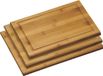 Kesper Bamboe houten snijplanken set - 3x stuks - 21 x 31/28 x 38/32 x 44 cm - keuken artikelen