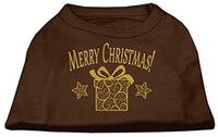Mirage Pet Products Gouden Kerst Present Hond Overhemd - XXL - Bruin
