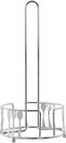 Item International Metalen keukenrolhouder zilver bestek patroon 14 x 29 cm