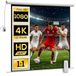 HOMCOM Écran de projection - Plastique, Métal - 189,5 L x 8 l x 189,5 H cm - Blanc