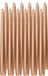 Trend Candles Dinerkaarsen/kandelaarkaarsen Cello - 12x stuks - rosé goud - 8 branduren - 25 cm