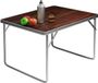 Casaria Campingtafel houtlook aluminium 80x60x70cm opvouwbaar