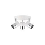 Zarivy Halogeen-wandlamp met 3 elementen chroom + botwit GU-10 model Moon