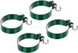Alberts 855413 klem voor spanstaaf voor gaas | verzinkt, groene kunststof coating | klem-Ø 76 mm | Set van 4
