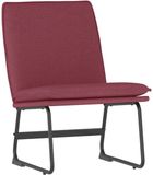 vidaXL Loungestoel 52x75x76 cm stof wijnrood