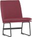 vidaXL Loungestoel 52x75x76 cm stof wijnrood